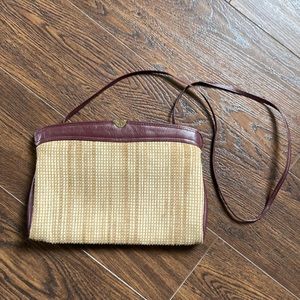 Vintage Etienne Aigner straw bag.